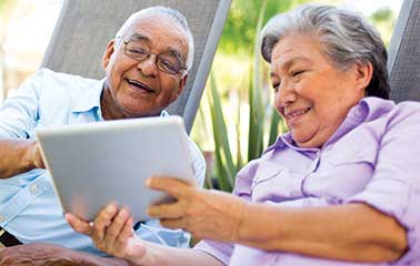 Image of older couple reading