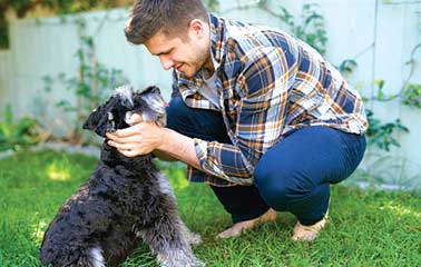 Image of man with dog