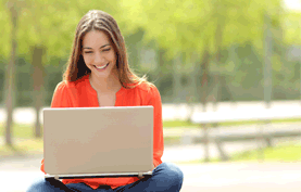 Image of woman using laptop