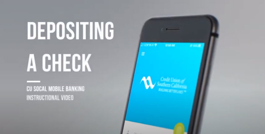 Watch this video to learn how to deposit a check in Mobile Banking.